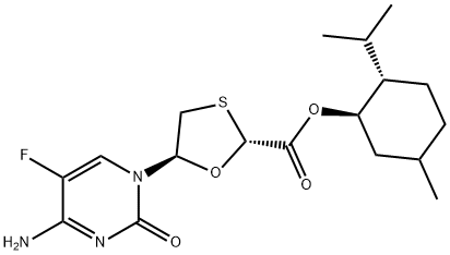 (2R,5S)-5-(4-amino-5-fluoro-2-oxo-1(2H)-pyrimidinyl)-1,3-Oxathiolane-2-کربوکسیلیک اسید، (1R,2S,5R)-5- متیل-2-(1-متیل اتیل) سیکلوهگزیل استر