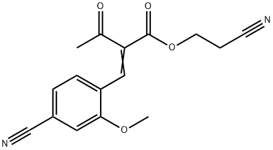 (Z)-2-سیانواتیل 2-(4-سیانو-2-متوکسی بنزیلیدین)-3-اکسوبوتانوات