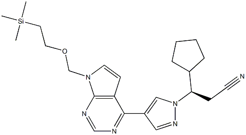 1H-Pyrazole-1-propanenitrile، β-cyclopentyl-4-[7-[[2-(triMethylsilyl)atoxy]Methyl]-7H-pyrrolo[2,3-d]pyriMidin-4-yl]-، (βR) -