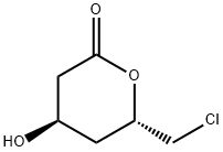2H-Pyran-2-one، 6-(chloromethyl)tetrahydro-4-hydroxy-، (4R,6S)-