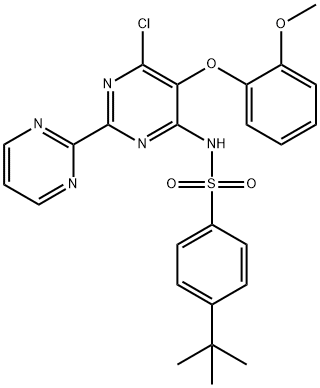 4-ترت-بوتیل-N-(6-کلرو-5-(2-متوکسی فنوکسی)-2،2'-بی پیریمیدین-4-ایل) بنزن سولفونامید